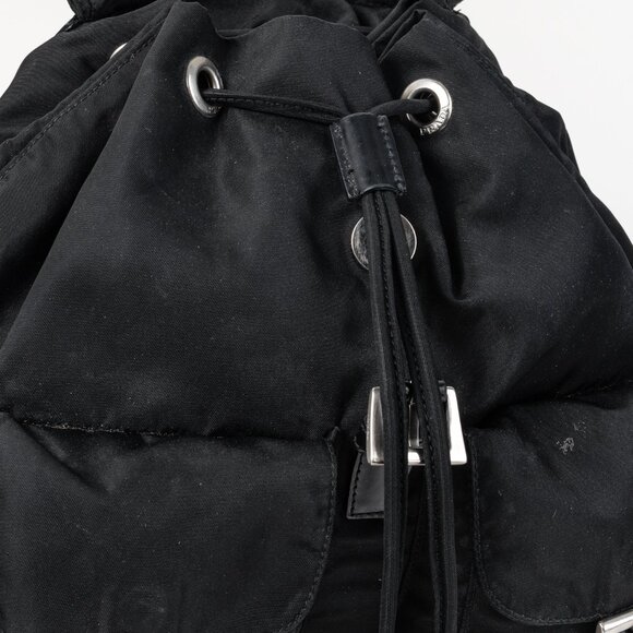 Prada Saffiano-Trimmed Tessuto Backpack - Picture 13 of 16